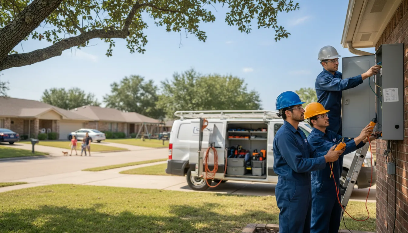 Certified electrician providing emergency electrical services in Hutchins, TX